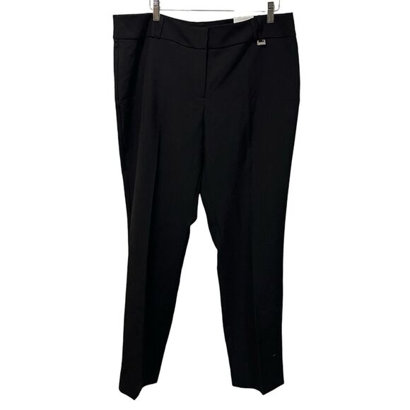 Anne Klein Women’s Pants Straight Leg Black Size 14, Back Pockets, New With Tags - Picture 1 of 7